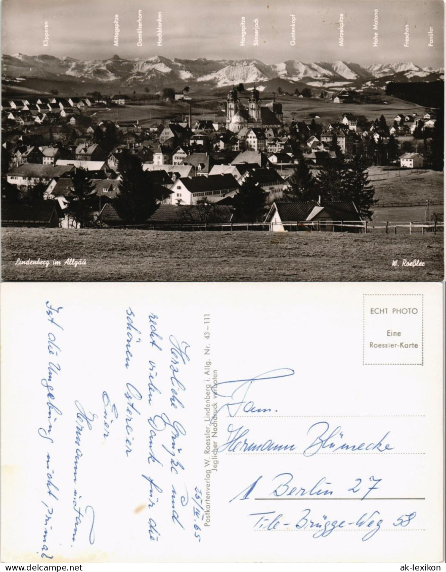 Ansichtskarte Lindenberg (Allgäu) Panorama-Ansicht 1965 - Lindenberg I. Allg.