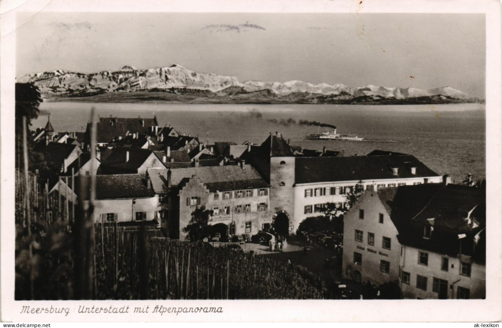 Ansichtskarte Meersburg Panorama-Ansicht Fernansicht See Und Berge 1958 - Meersburg