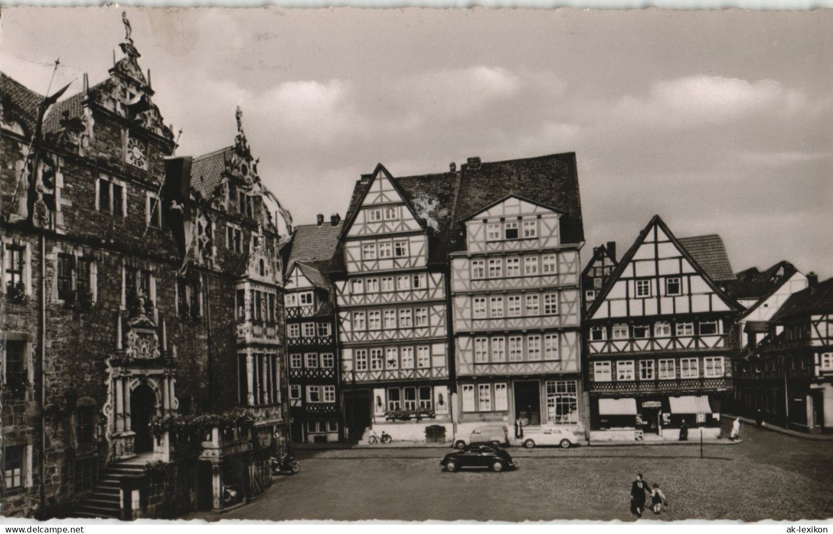 Ansichtskarte Hannoversch Münden Hann. Münden VW Käfer Rathaus 1961 - Hannoversch Muenden