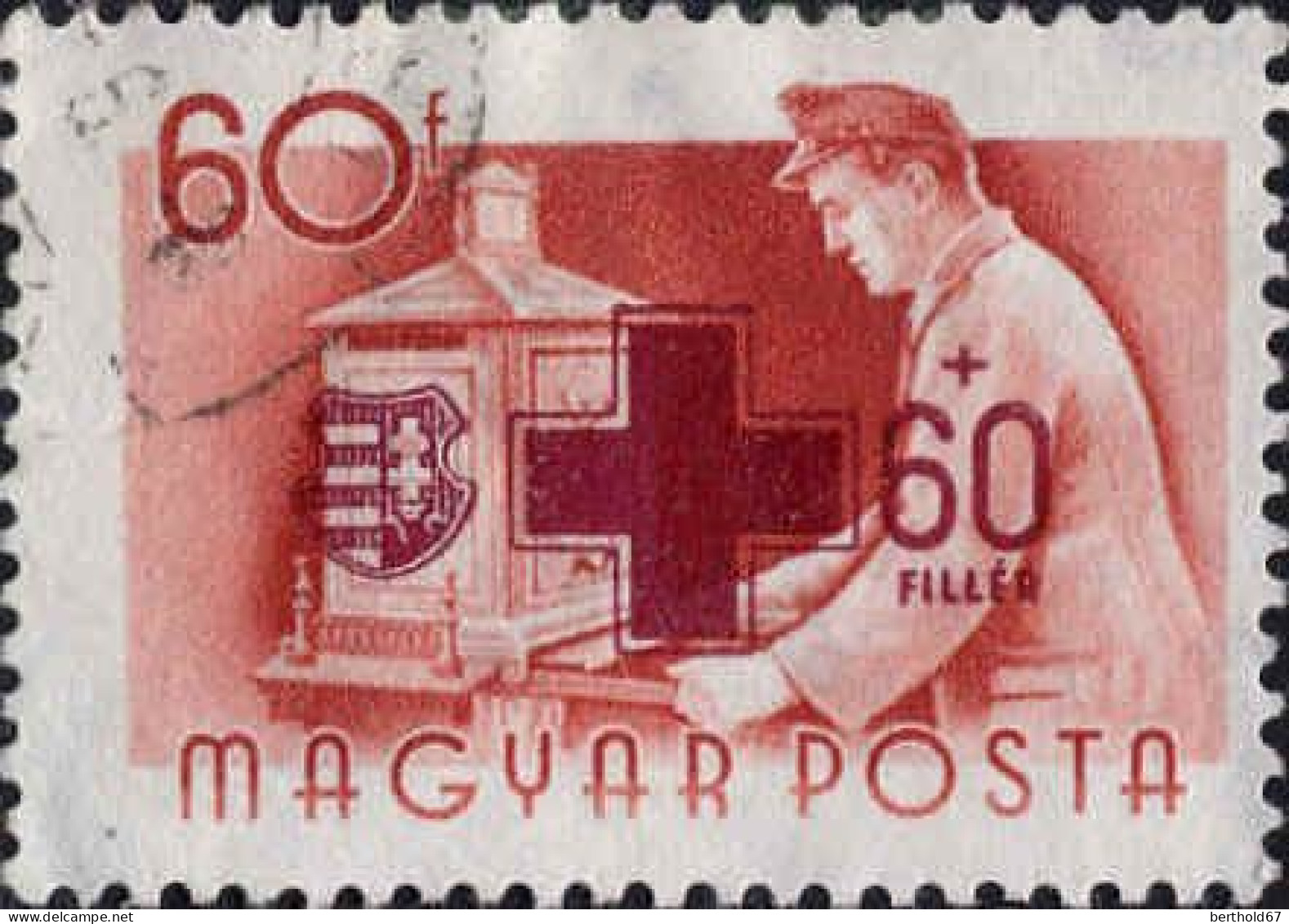 Hongrie Poste Obl Yv:1215 Mi:1485 Croix-Rouge Facteur (cachet Rond) - Gebruikt