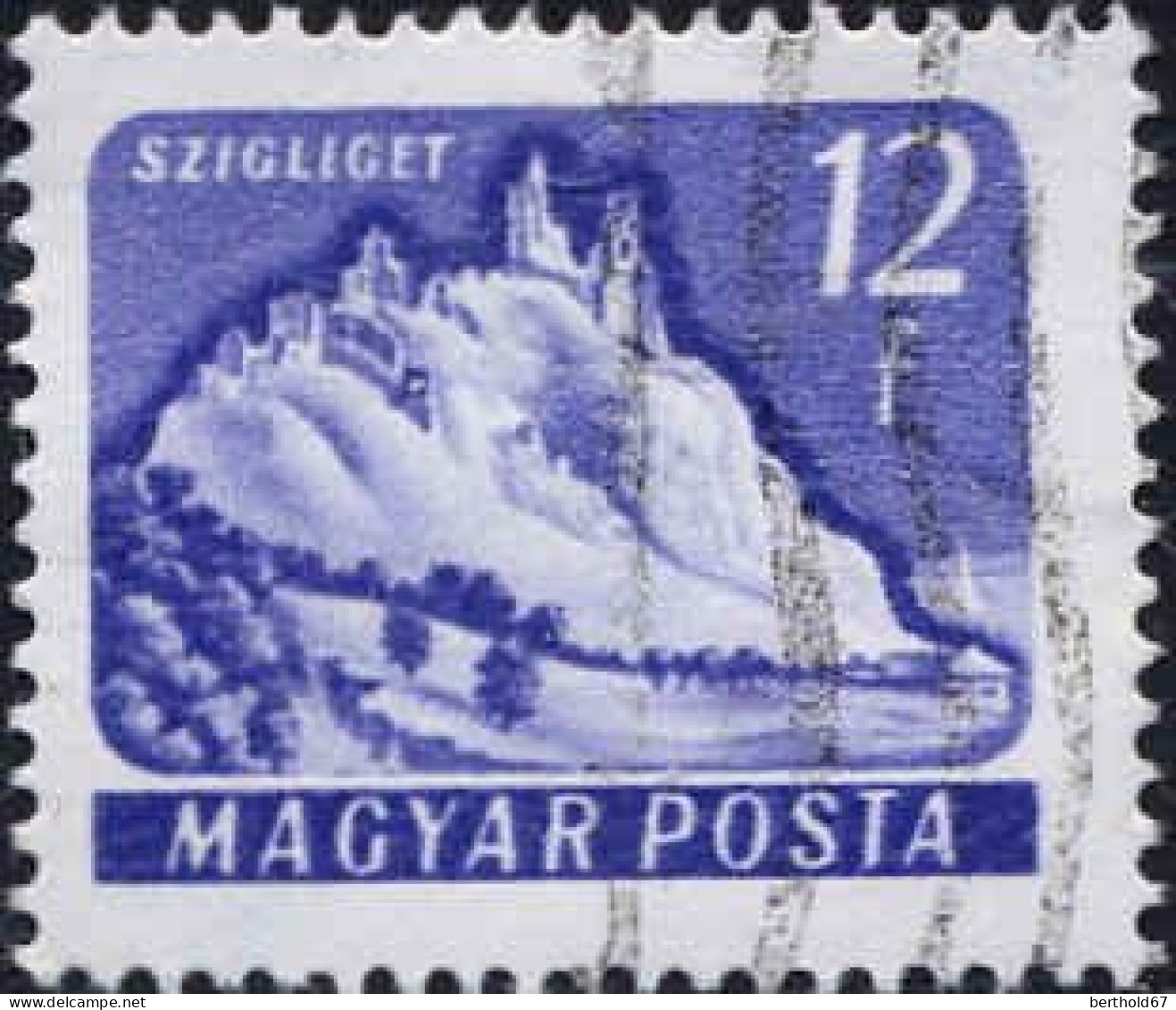 Hongrie Poste Obl Yv:1335B Mi:1738A Château Szigliget (Lign.Ondulées) - Usado