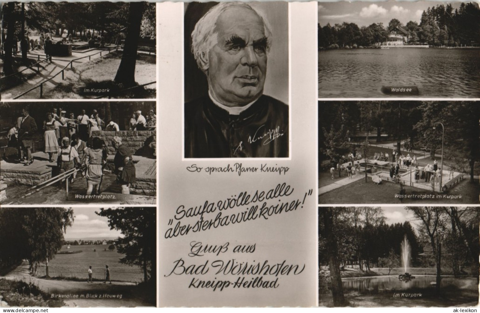 Ansichtskarte Bad Wörishofen Kneippiatorium MB Park, Wassertreten 1967 - Bad Woerishofen