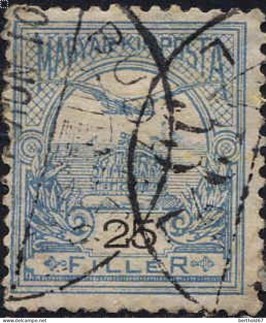 Hongrie Poste Obl Yv:  47 Mi:54A Couronne De St Etienne & Oiseau Turul (Beau Cachet Rond) - Gebruikt