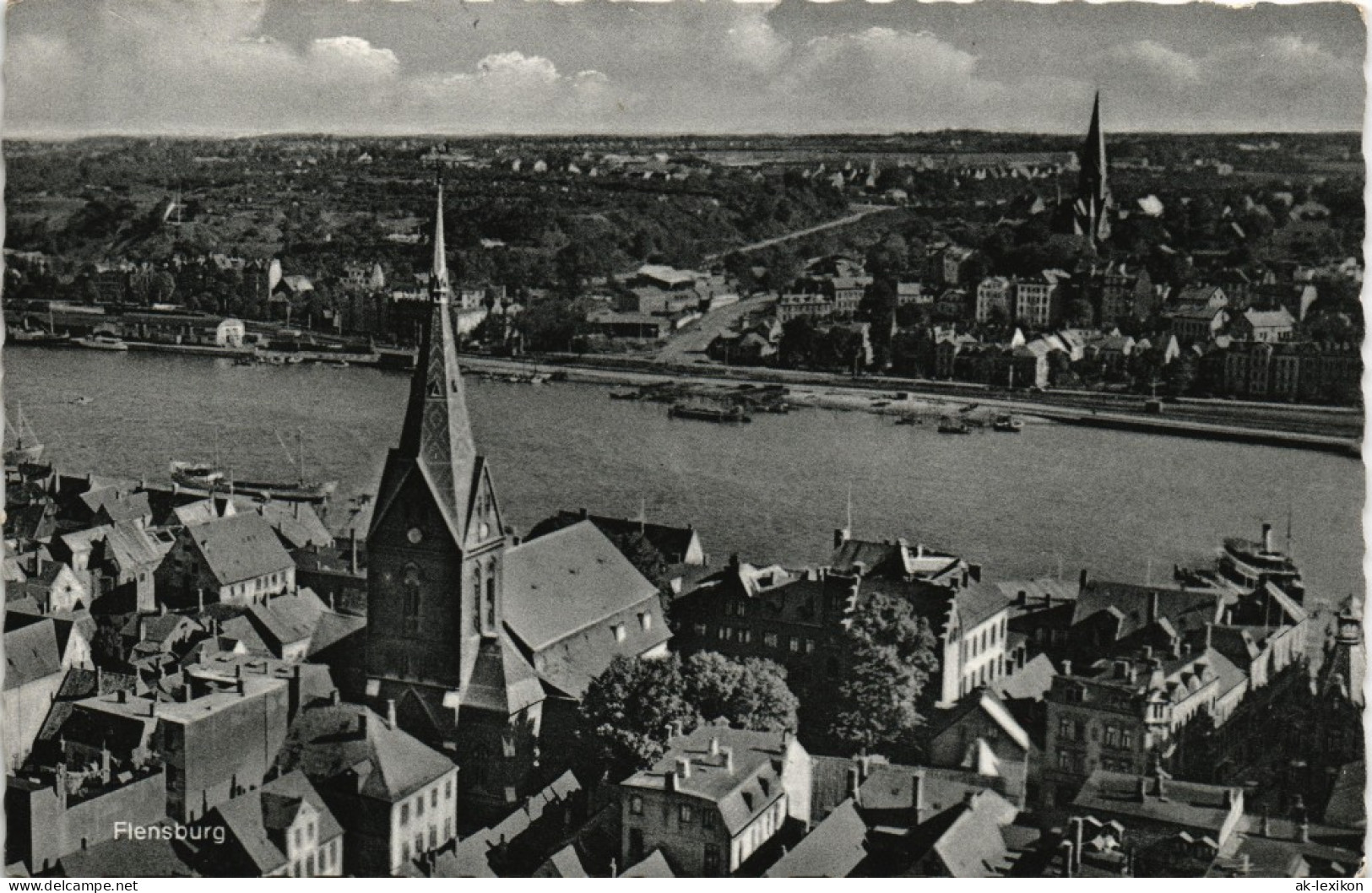 Ansichtskarte Flensburg Blick über Die Stadt 1958 - Flensburg