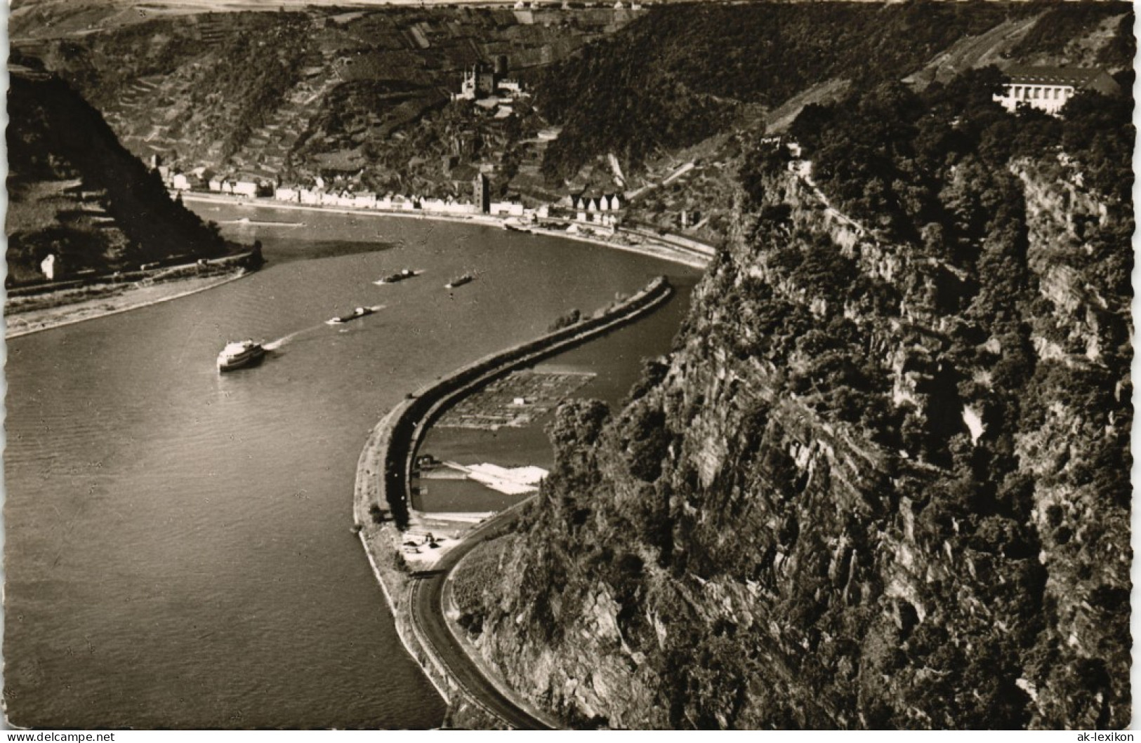 Ansichtskarte St. Goarshausen Der Rhein, Loreley, Burg Katz 1958 - Loreley