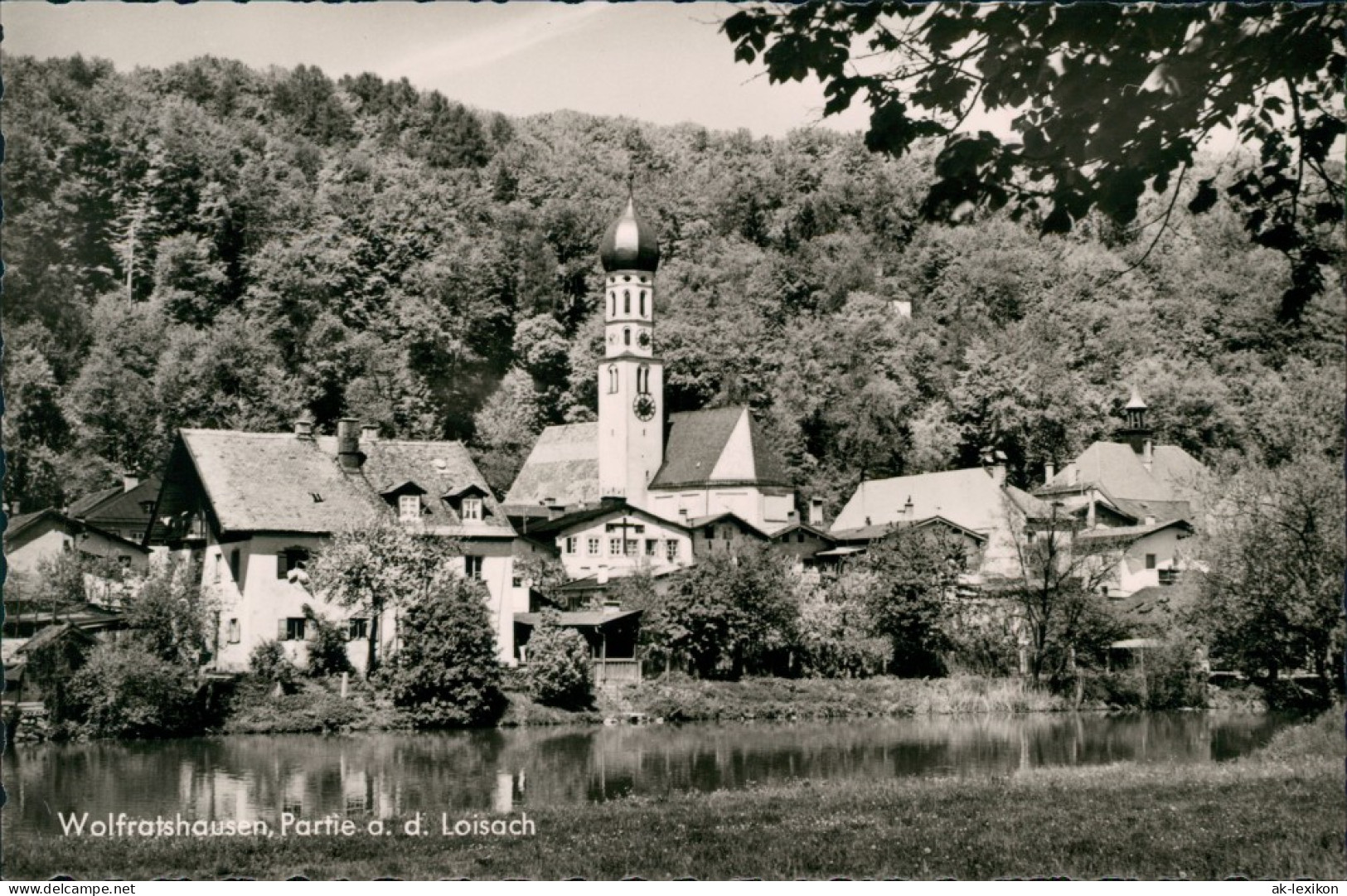 Ansichtskarte Wolfratshausen Blick über Den Fluß Auf Die Stadt 1961 - Wolfratshausen