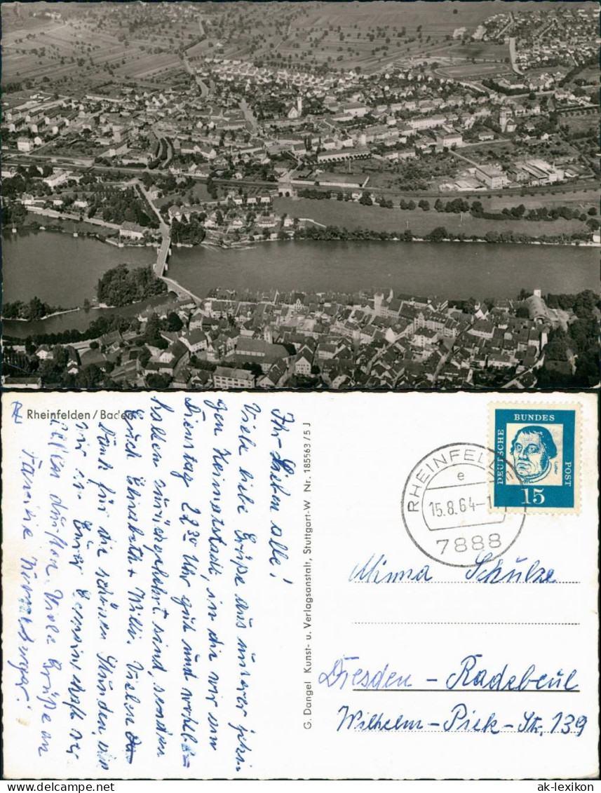 Ansichtskarte Rheinfelden (Baden) Luftbild Aus Großer Höhe 1964 - Rheinfelden