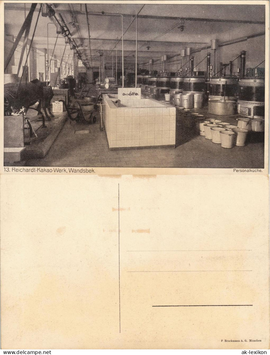 Ansichtskarte Wandsbek-Hamburg Reichardt-Kakao, Persoalküche 1928 - Wandsbek