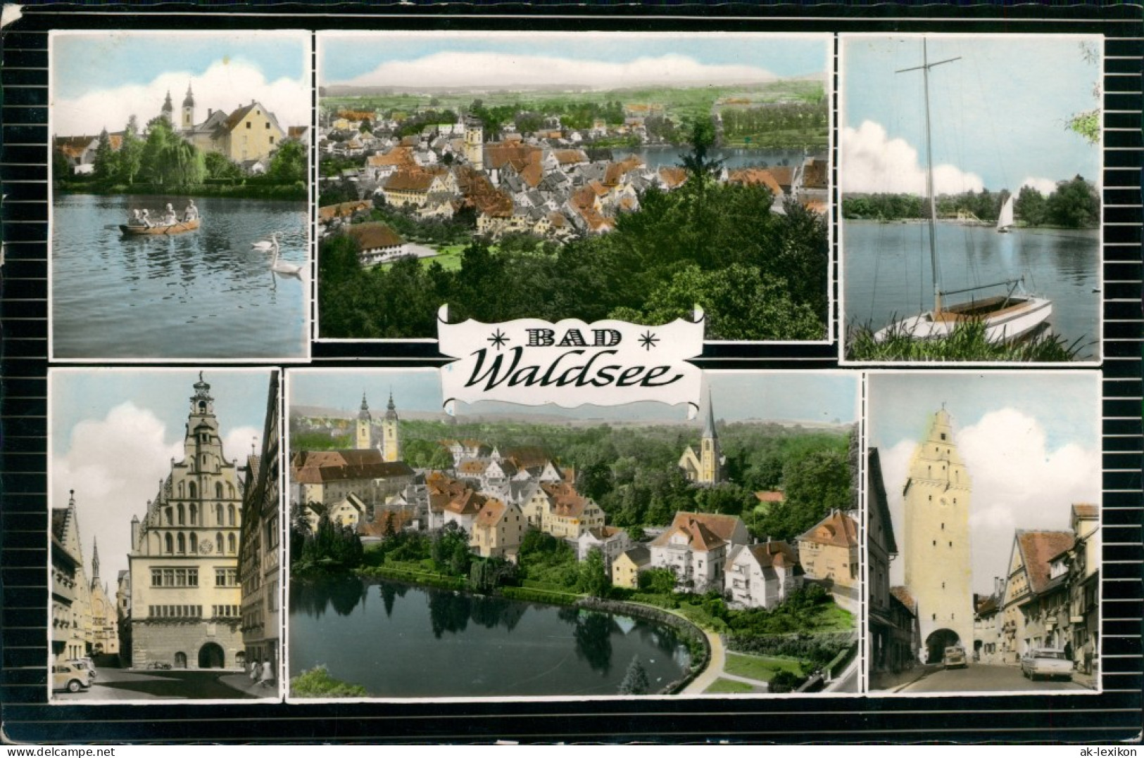 Bad Waldsee Mehrbild-AK Mit 6 Echtfoto-Ansichten 1962  Stempel BAD WALDSEE - Bad Waldsee