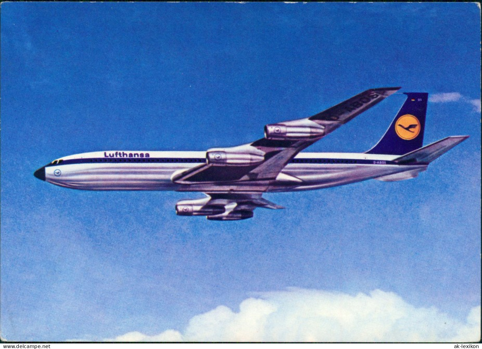 Boeing 707 Intercontinental Jet Lufthansa Flugzeug Motiv-AK Airplane 1975 - 1946-....: Modern Era