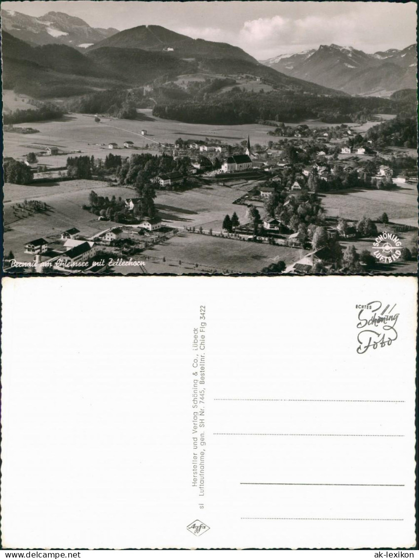 Ansichtskarte Chiemsee Luftbild Mit Blick Zum Zellerhorn 1960 - Chiemgauer Alpen