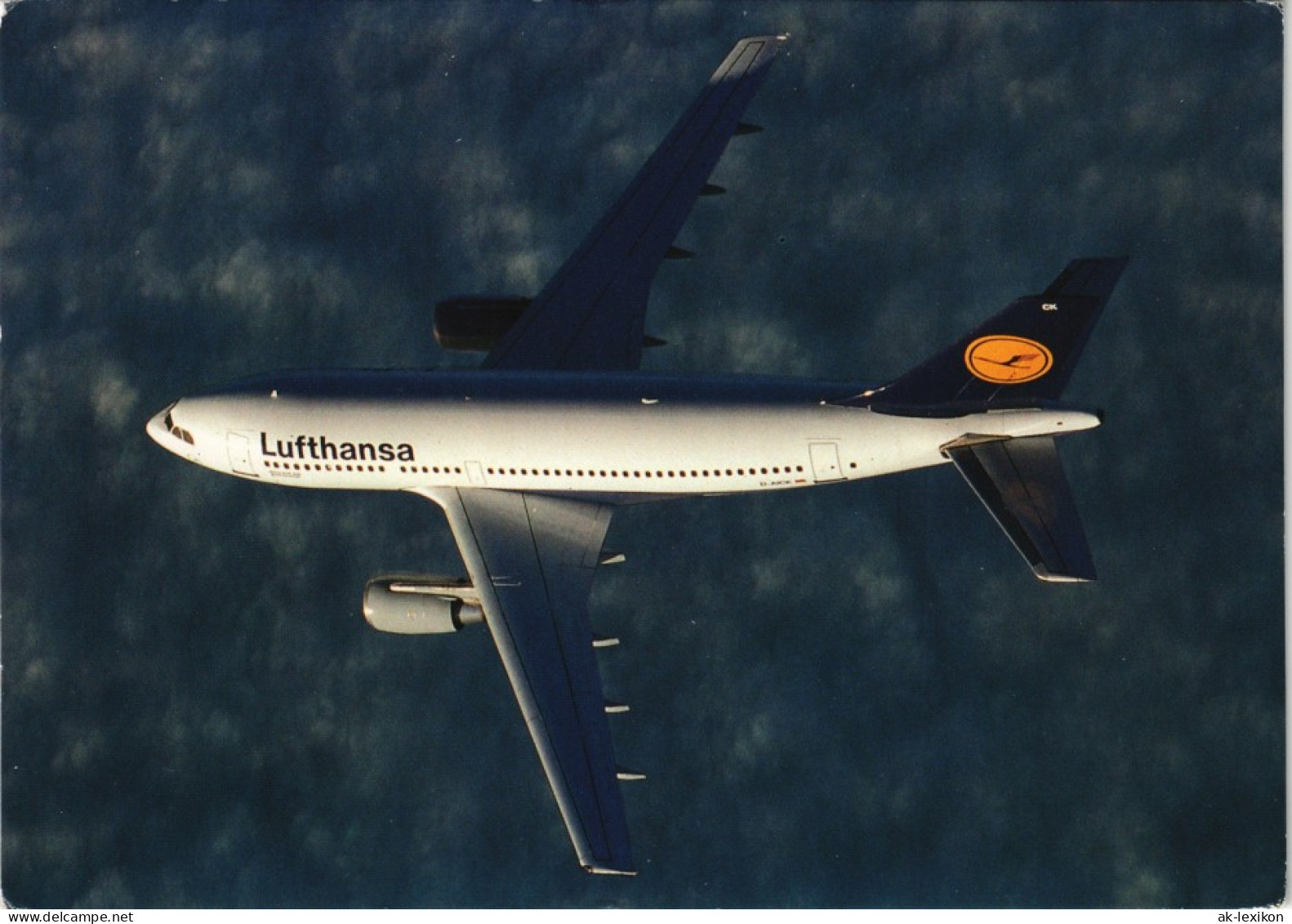 Ansichtskarte  Lufthansa Airbus A310-200 Flugwesen - Flugzeuge Draufsicht 1988 - 1946-....: Modern Era