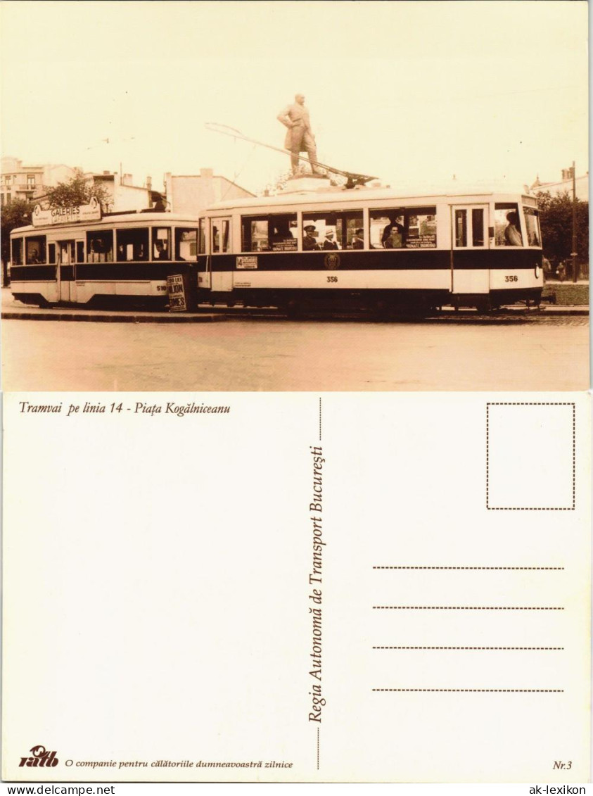 Rumänien Tramvai Pe Linia 14 Piaţa Kogălniceanu/Rumänien Straßenbahn Motiv 1980 - Armenien