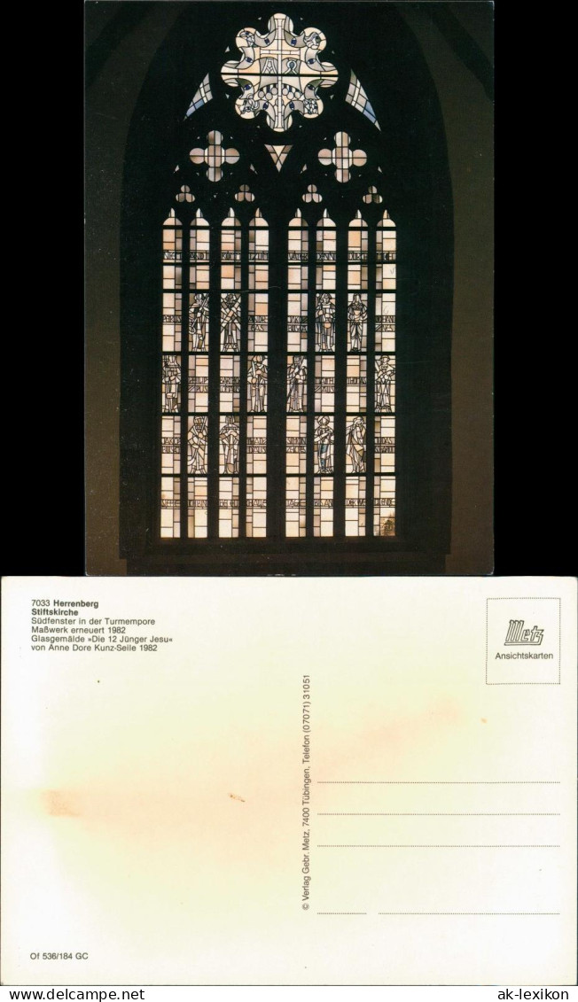 Ansichtskarte Herrenberg Stiftskirche - Fenster 1982 - Herrenberg