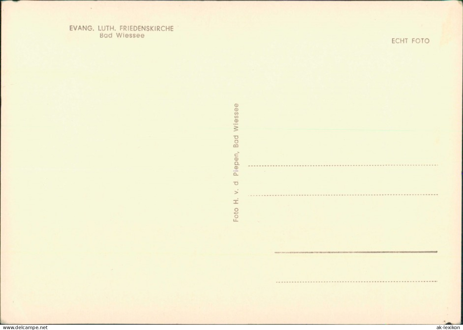 Ansichtskarte Bad Wiessee EVANG. LUTH. FRIEDENSKIRCHE 1950 - Bad Wiessee