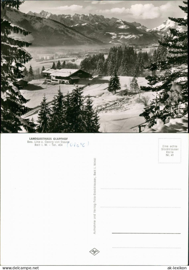 Ansichtskarte Reit Im Winkl Blick Auf Landgasthof Glapfhof 1961 - Reit Im Winkl