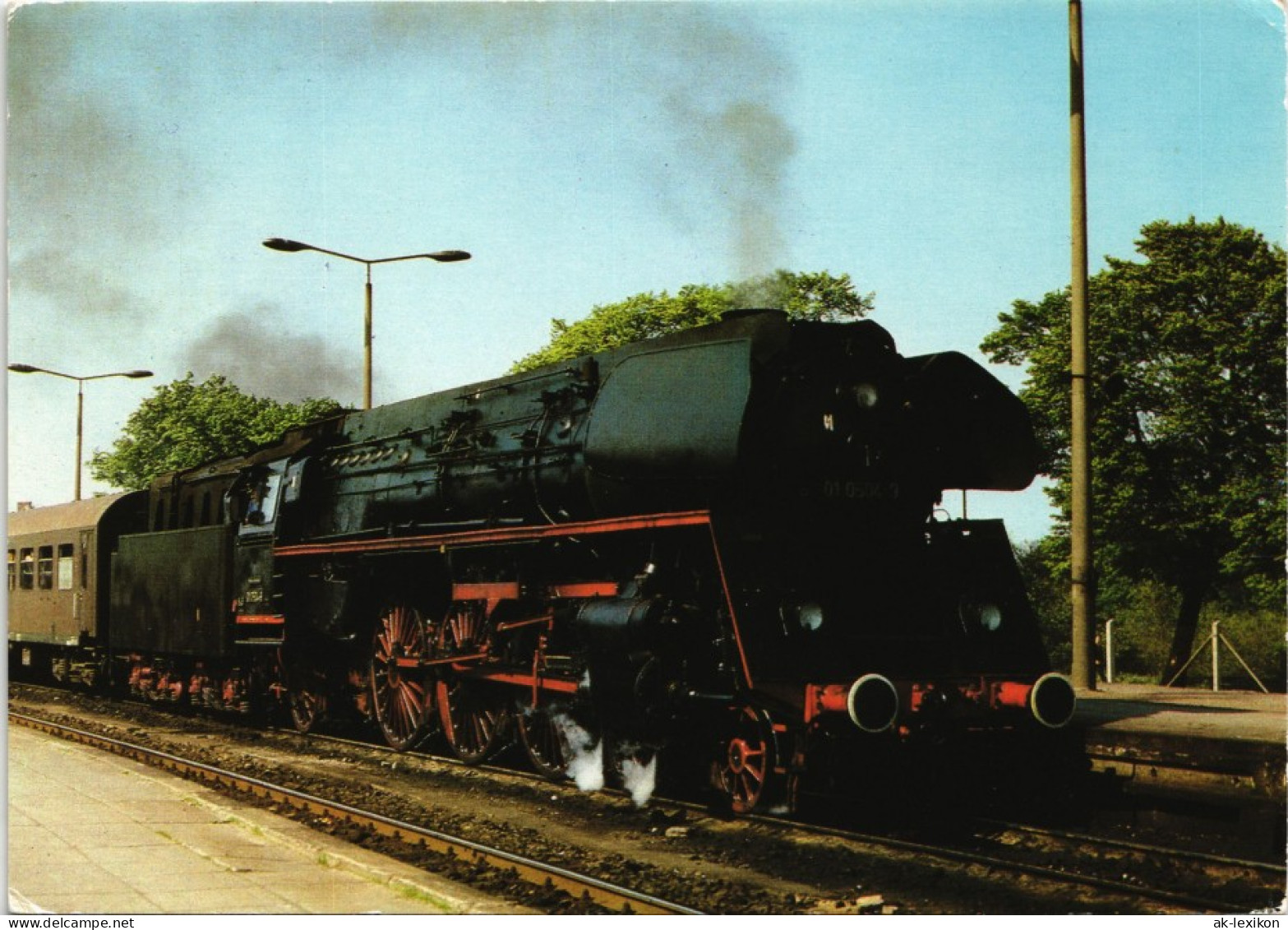 Ansichtskarte Stralsund Lok BR 01.5 Im Bahnhof 1979/1985 - Stralsund