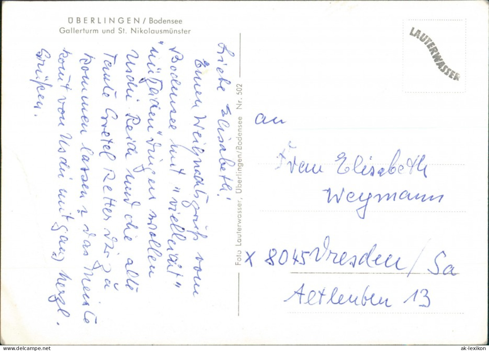 Ansichtskarte Überlingen Gallerturm 1960 - Ueberlingen