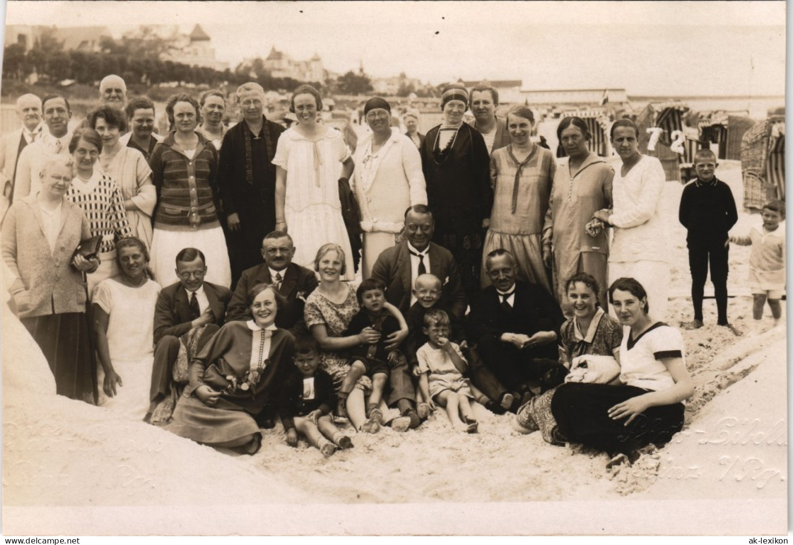 Foto Zinnowitz Gruppe, Villa, Strandbrücke 1928 Privatfoto Foto - Zinnowitz