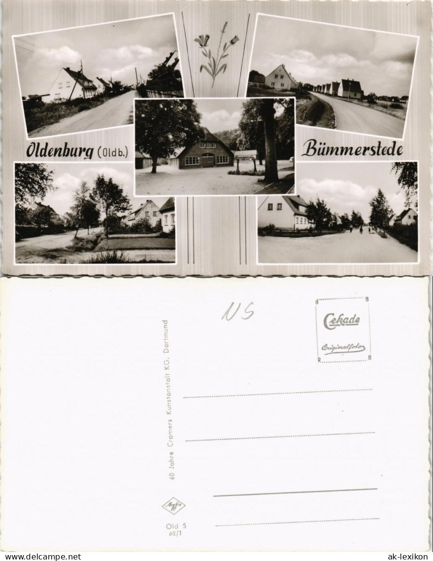 Ansichtskarte Bümmerstede-Oldenburg MB: Straßen, Häuser 1962 - Oldenburg