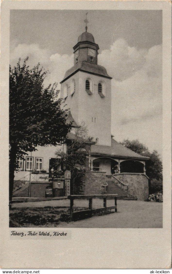 Ansichtskarte Tabarz/Thüringer Wald Partie A.d. Kirche DDR AK 1953 - Tabarz