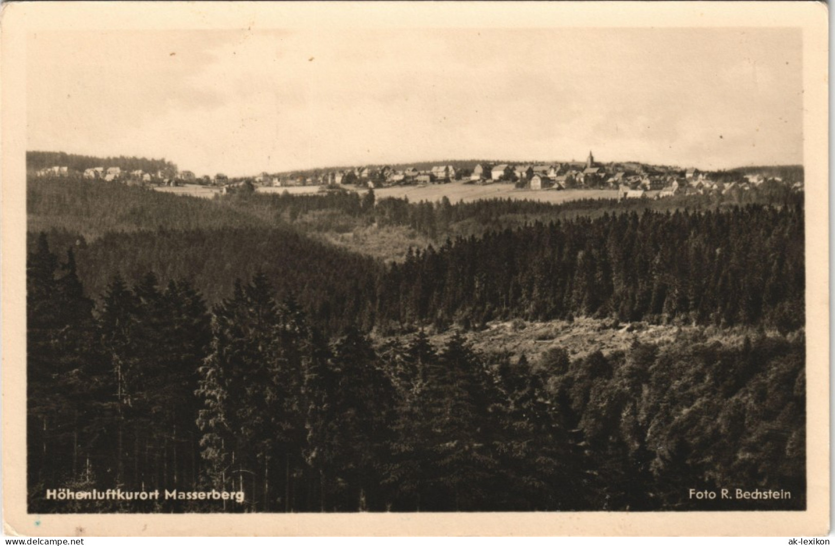 Ansichtskarte Masserberg Panorama-Ansicht DDR AK 1956/1955 - Masserberg