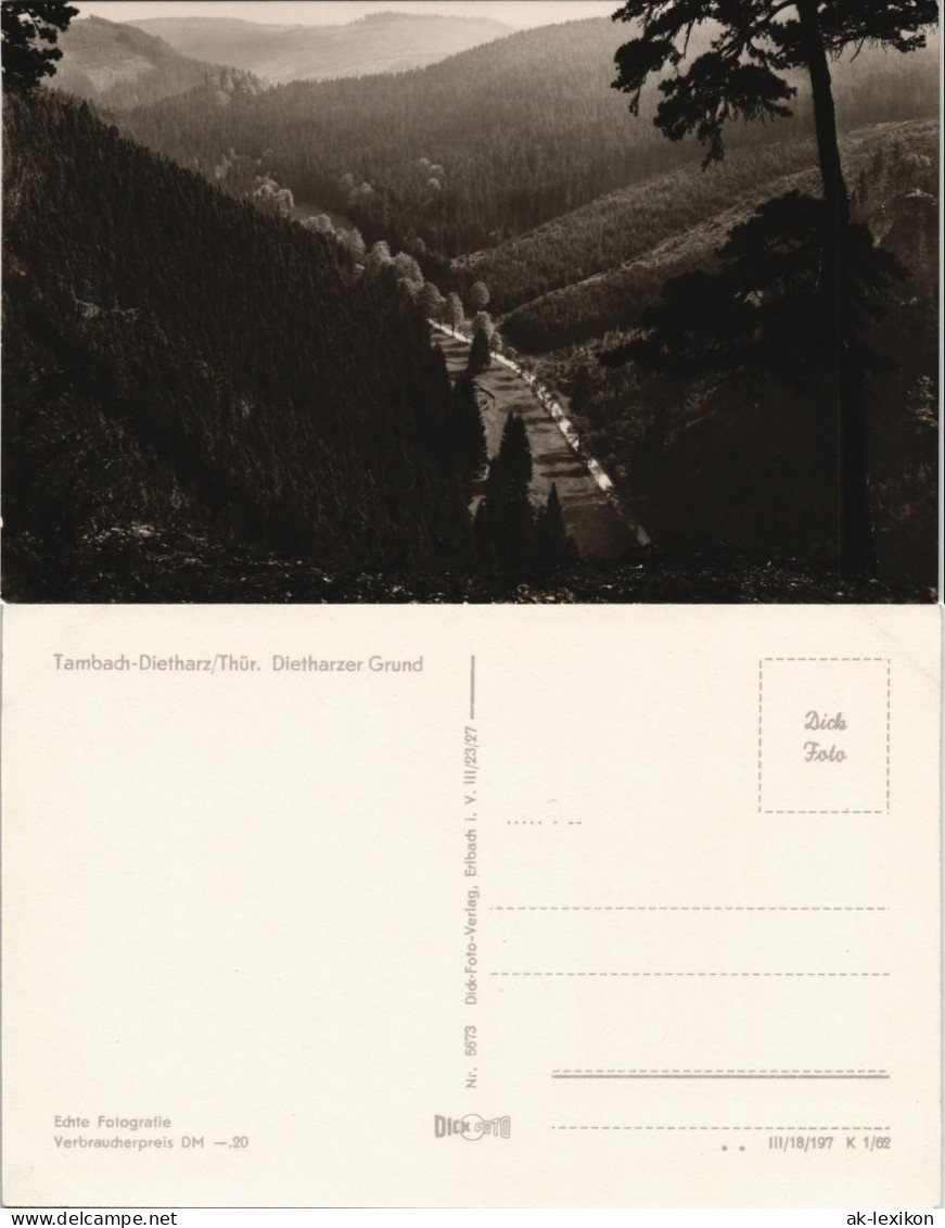 Ansichtskarte Tambach-Dietharz Dietharzer Grund 1960 - Tambach-Dietharz
