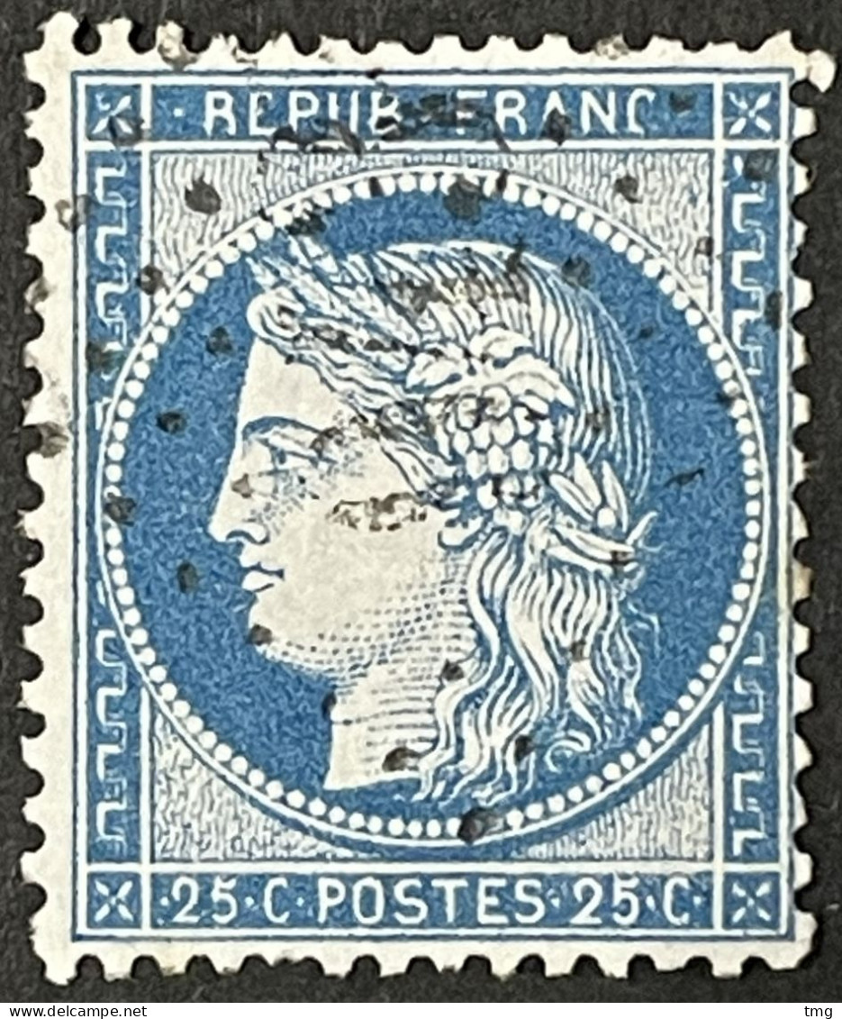 YT 60C LGC 943 Châteauneuf-sur-Loire Loiret (43) Indice 3 1871-75 25c Bleu Type III Cérès France – 6ciel - 1871-1875 Cérès