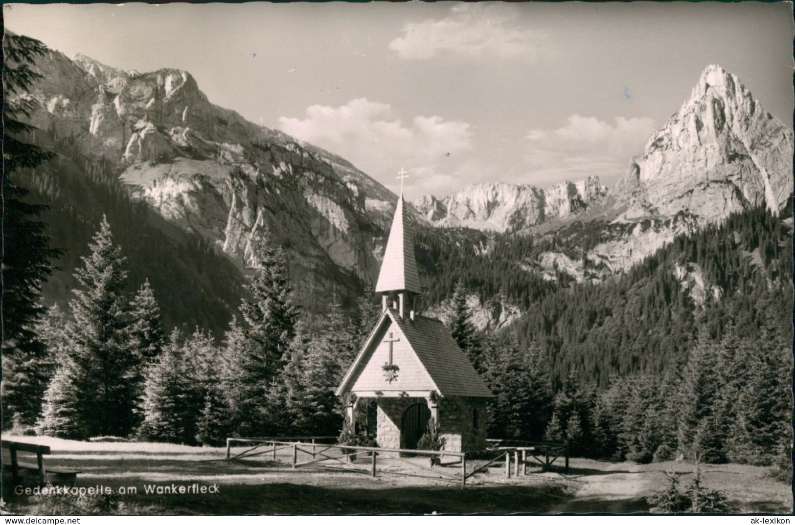 Füssen Umland-Ansicht Gedenkkapelle Wankerfleck Mit Hochplatte Geiselstein 1963 - Füssen