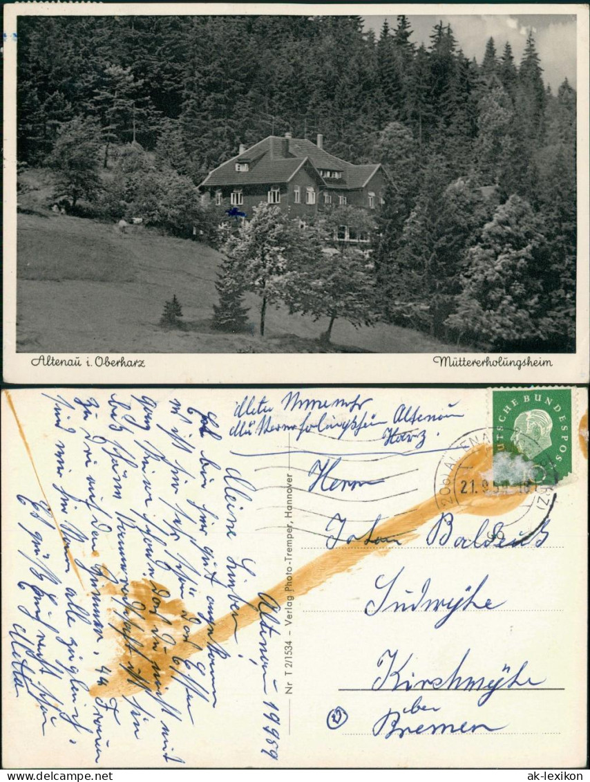 Ansichtskarte Altenau-Clausthal-Zellerfeld Müttererholungsheim Im Wald 1959 - Altenau