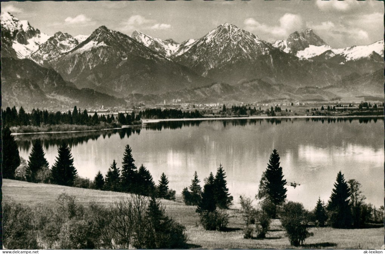 Ansichtskarte Füssen Bannwaldsee Mit Tiroler Und Allgäuer Berge 1960 - Füssen