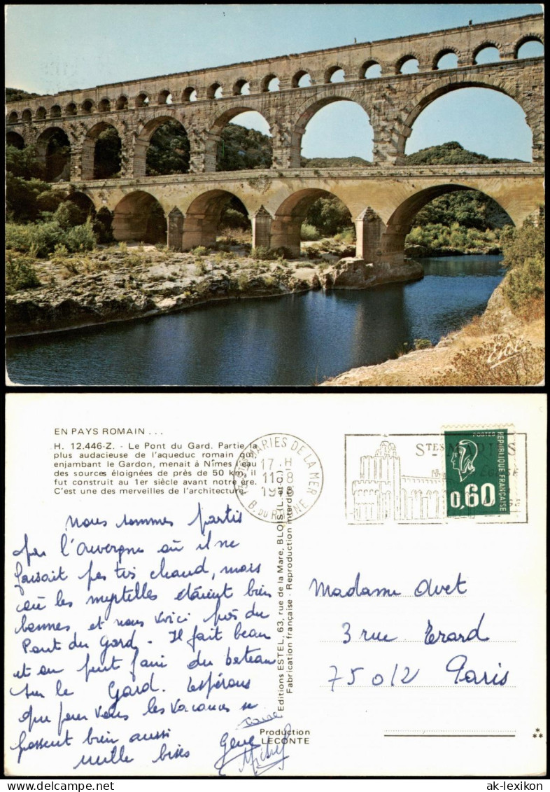 Remoulins Pont Du Gard (Remoulins) Aguadukt Brücke Der Römer 1970 - Remoulins