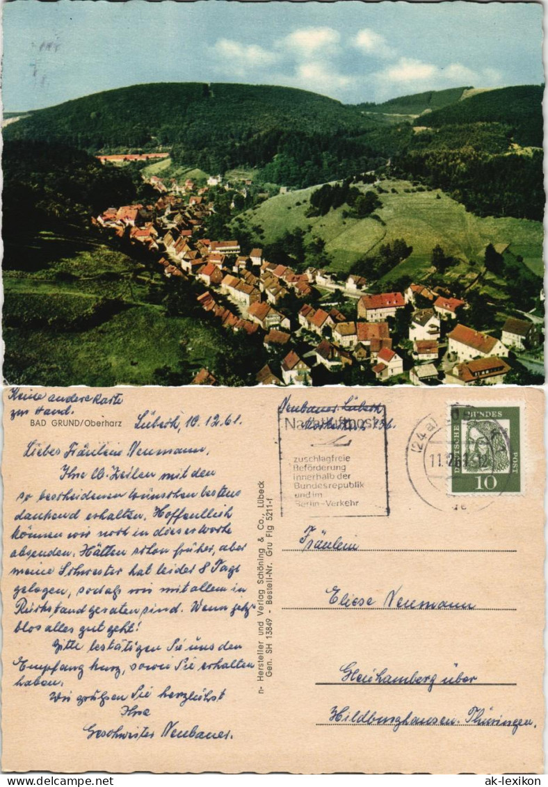 Ansichtskarte Bad Grund (Harz) Luftbild 1961 - Bad Grund