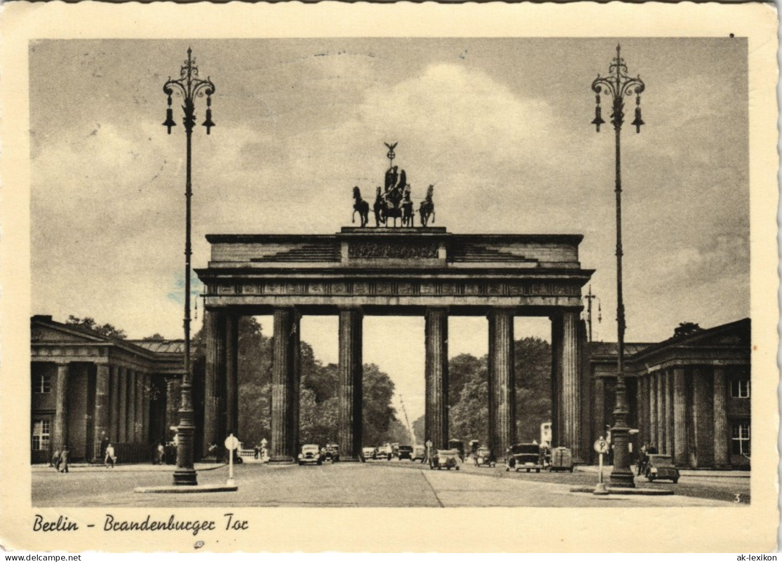 Ansichtskarte Mitte-Berlin Brandenburger Tor, Verkehr 1958 - Porte De Brandebourg