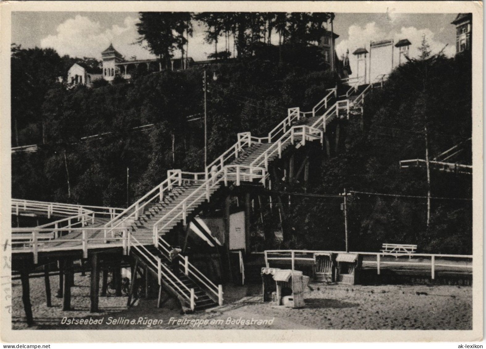 Ansichtskarte Sellin Rügen Freitreppe Am Badestrand 1964 - Sellin