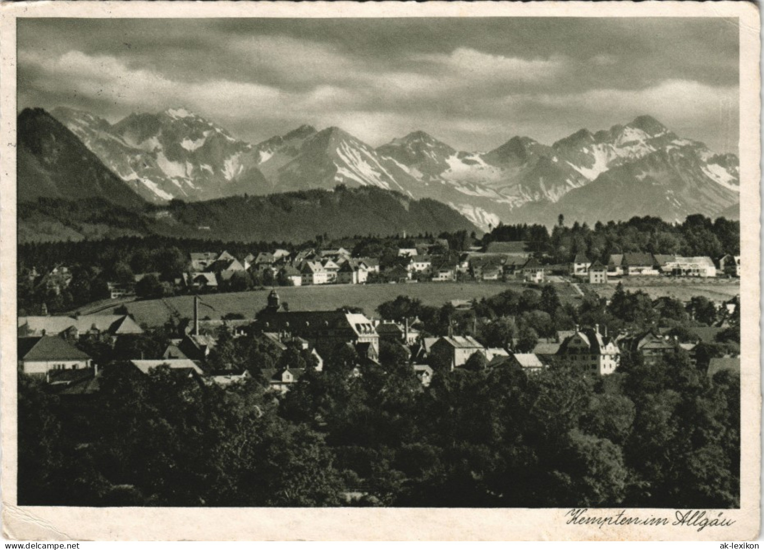 Ansichtskarte Kempten (Allgäu) Stadt Fel. Bahnpost 1936 - Kempten
