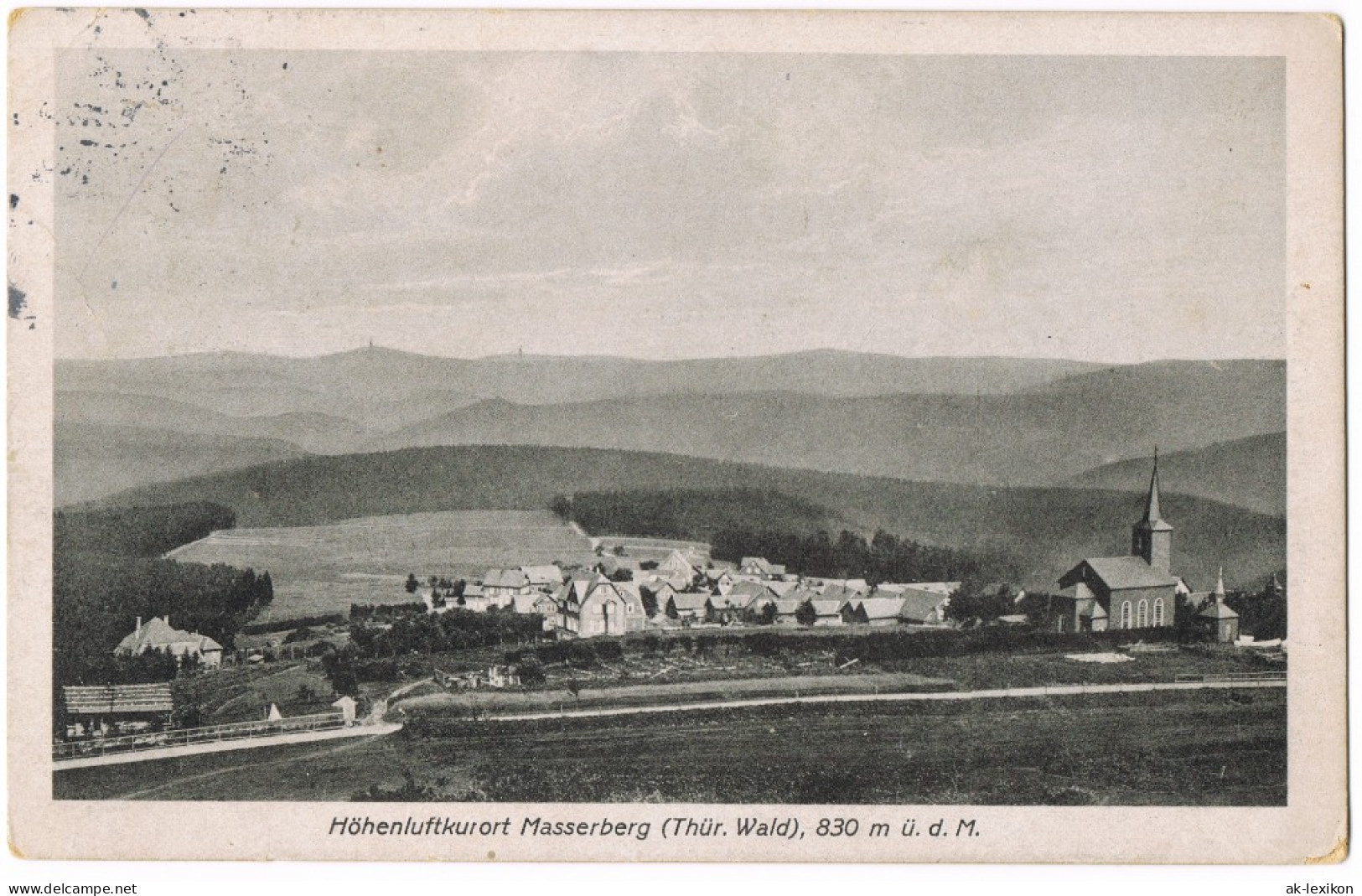 Ansichtskarte Masserberg Blick Auf Die Stadt 1919 - Masserberg