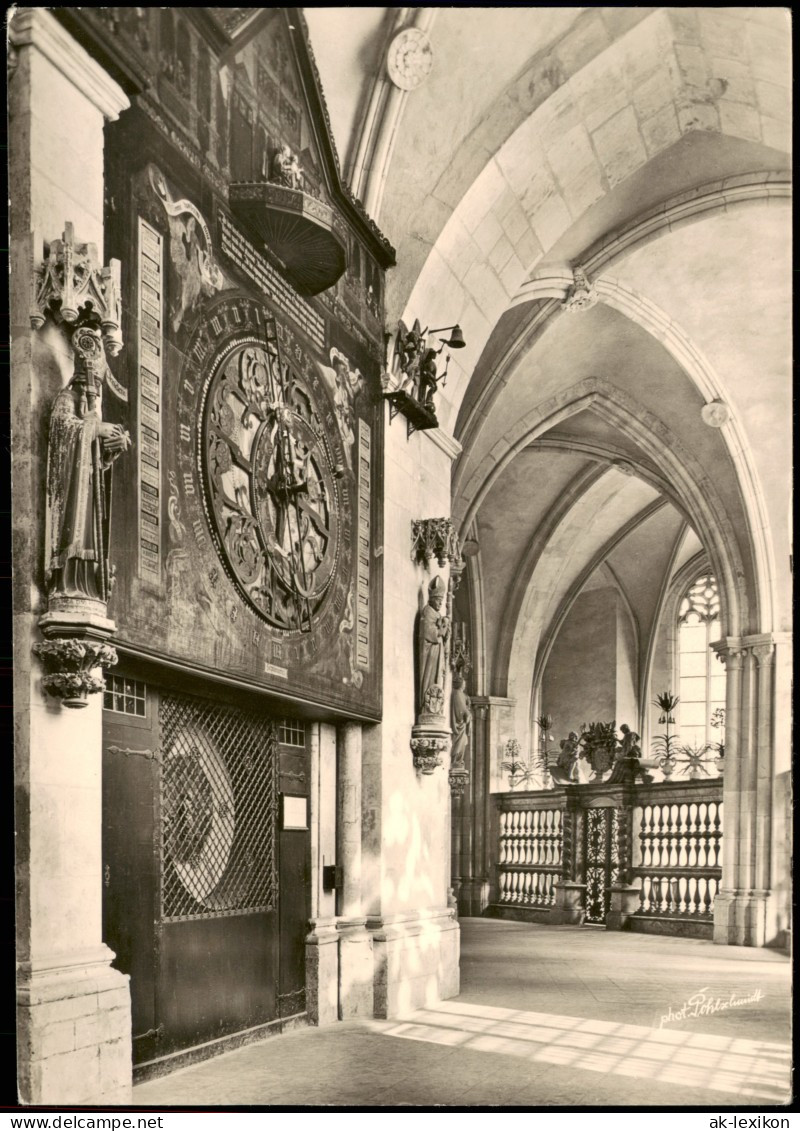 Ansichtskarte Münster (Westfalen) Dom-Uhr, Innenansicht Dom 1960 - Muenster