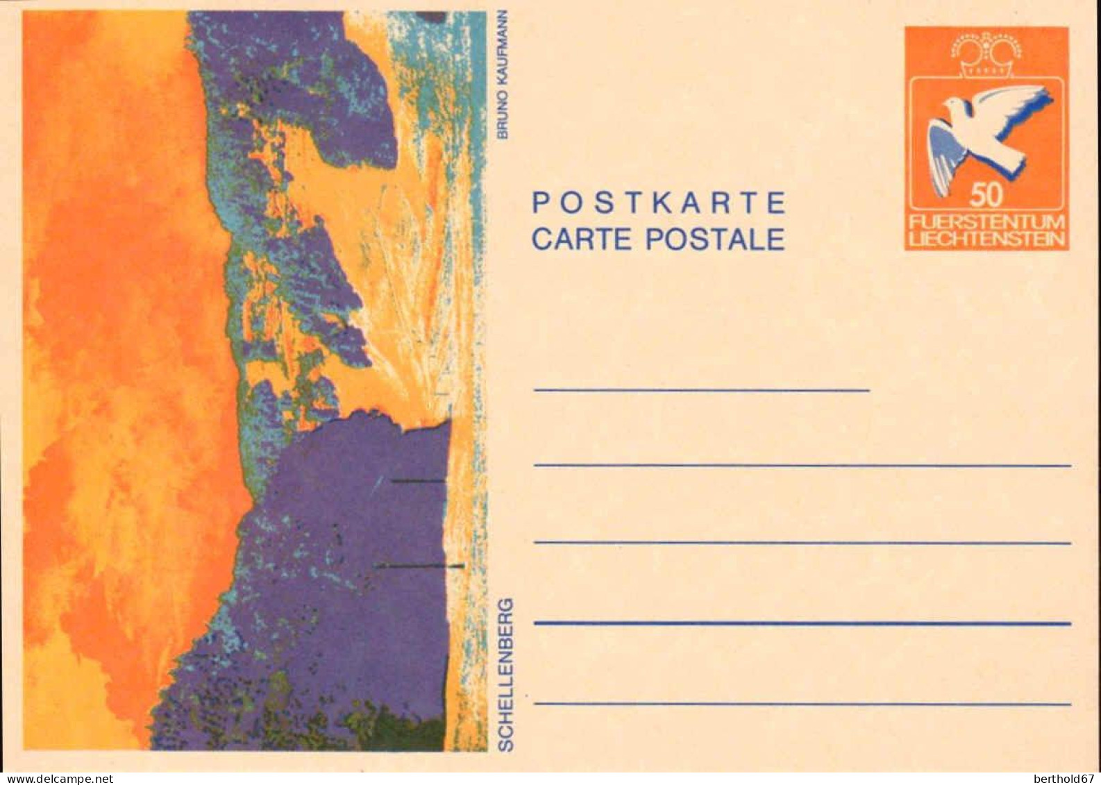 Liechtenstein Entier-P N** (Mi 82) Postkarte Schellenberg - Blocks & Sheetlets & Panes