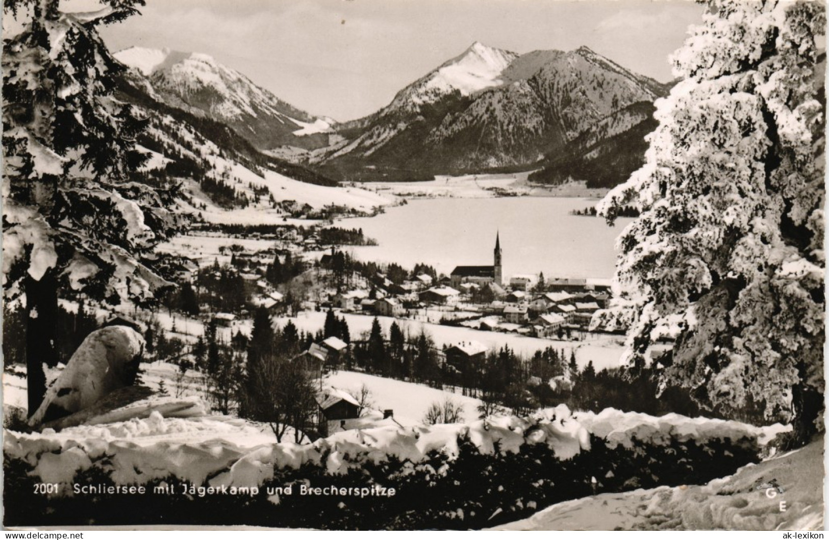 Schliersee Panorama-Ansicht Mit Jägerkamp U. Brecherspitze 1959 - Schliersee