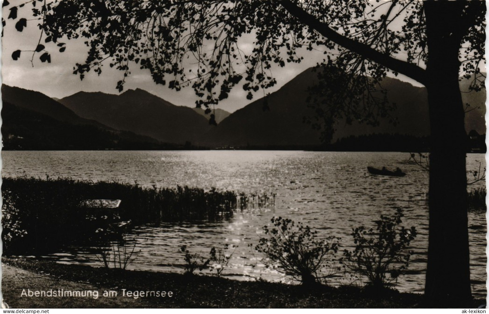 Ansichtskarte Bad Wiessee Abendstimmung Am Tegernsee 1961 - Bad Wiessee