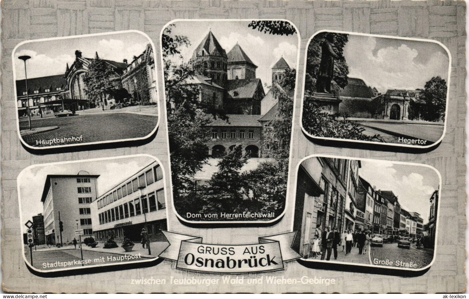 Osnabrück Mehrbild-AK Mit Hauptbahnhof, Hegertor, Sparkasse Mit Post Uvm. 1962 - Osnabrueck