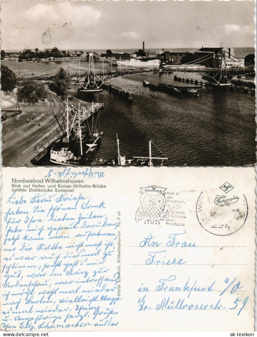 Ansichtskarte Rüstringen-Wilhelmshaven Brücke Und Industrieanlagen 1961 - Wilhelmshaven