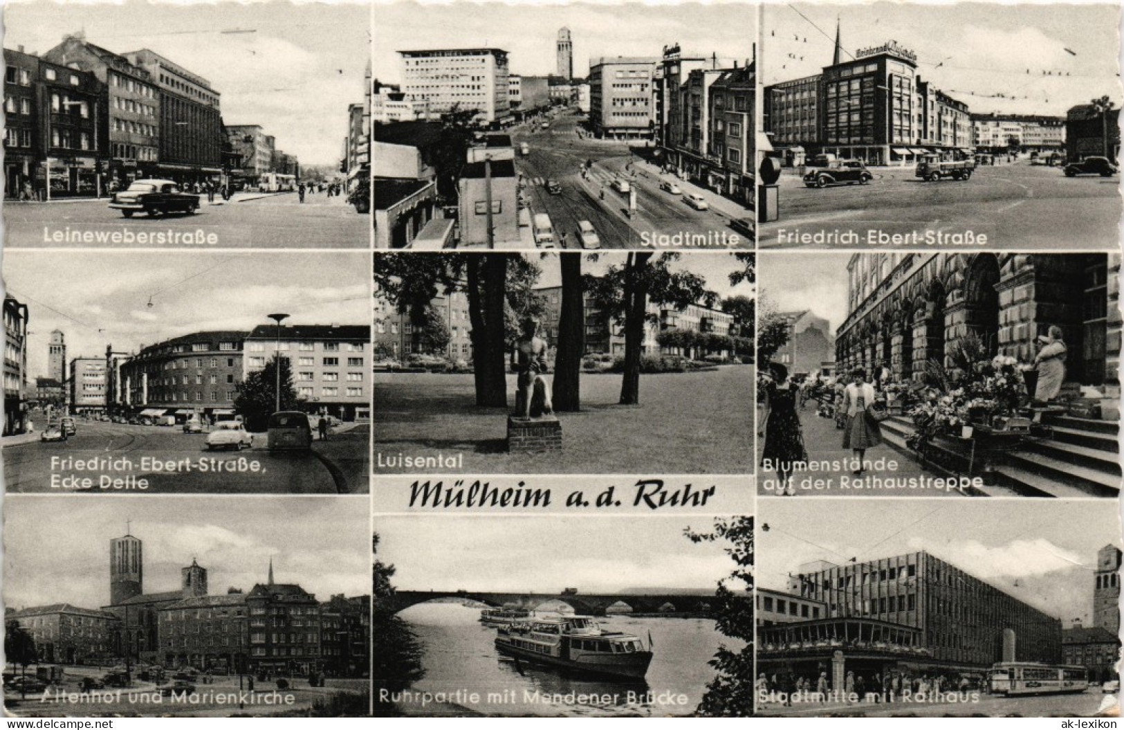 Ansichtskarte Mülheim An Der Ruhr Straßen MB Leineweberstraße U.a. 1961 # - Muelheim A. D. Ruhr