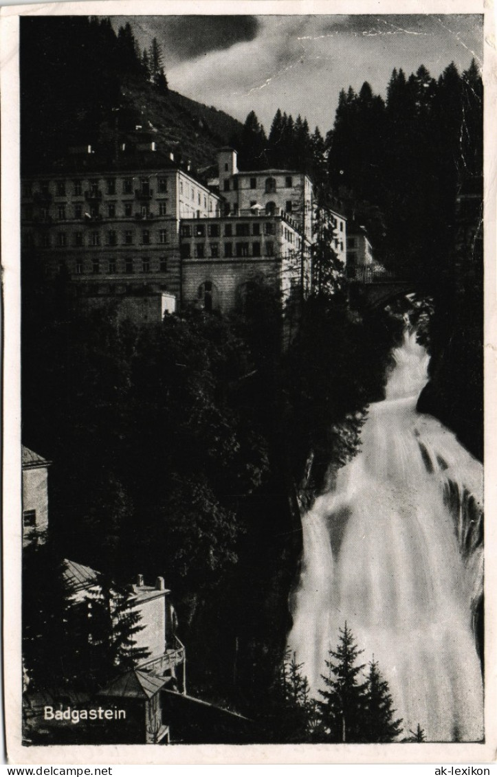Ansichtskarte Bad Gastein Umlandansicht Mit Wasserfall Badgastein 1951 - Bad Gastein