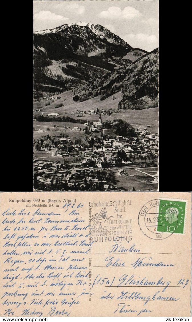 Ansichtskarte Ruhpolding Panorama-Ansicht Blick Zum Hochfelln 1961 - Ruhpolding