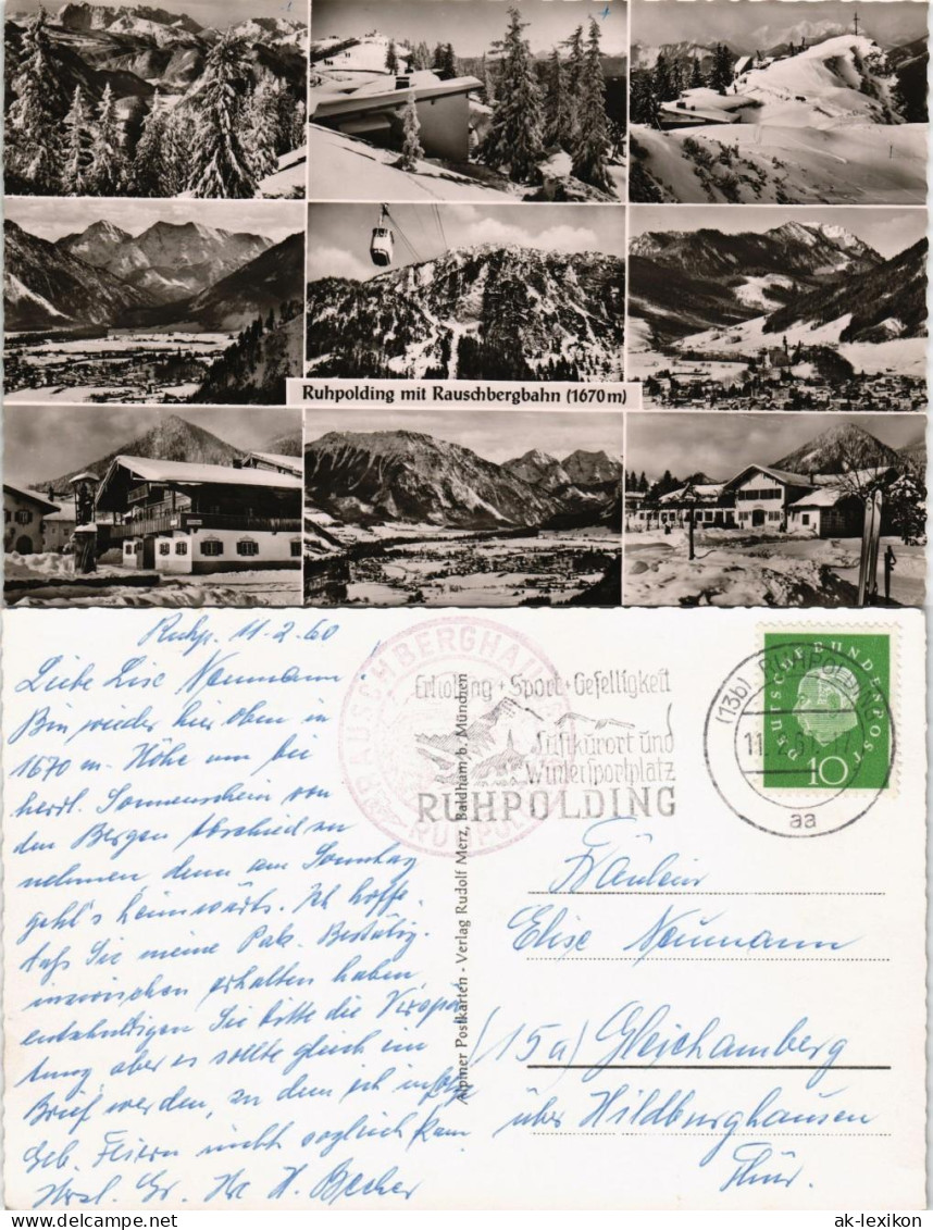 Ruhpolding Umland-Ansichten, Rauschbergbahn, Winter Landschaften 1961 - Ruhpolding