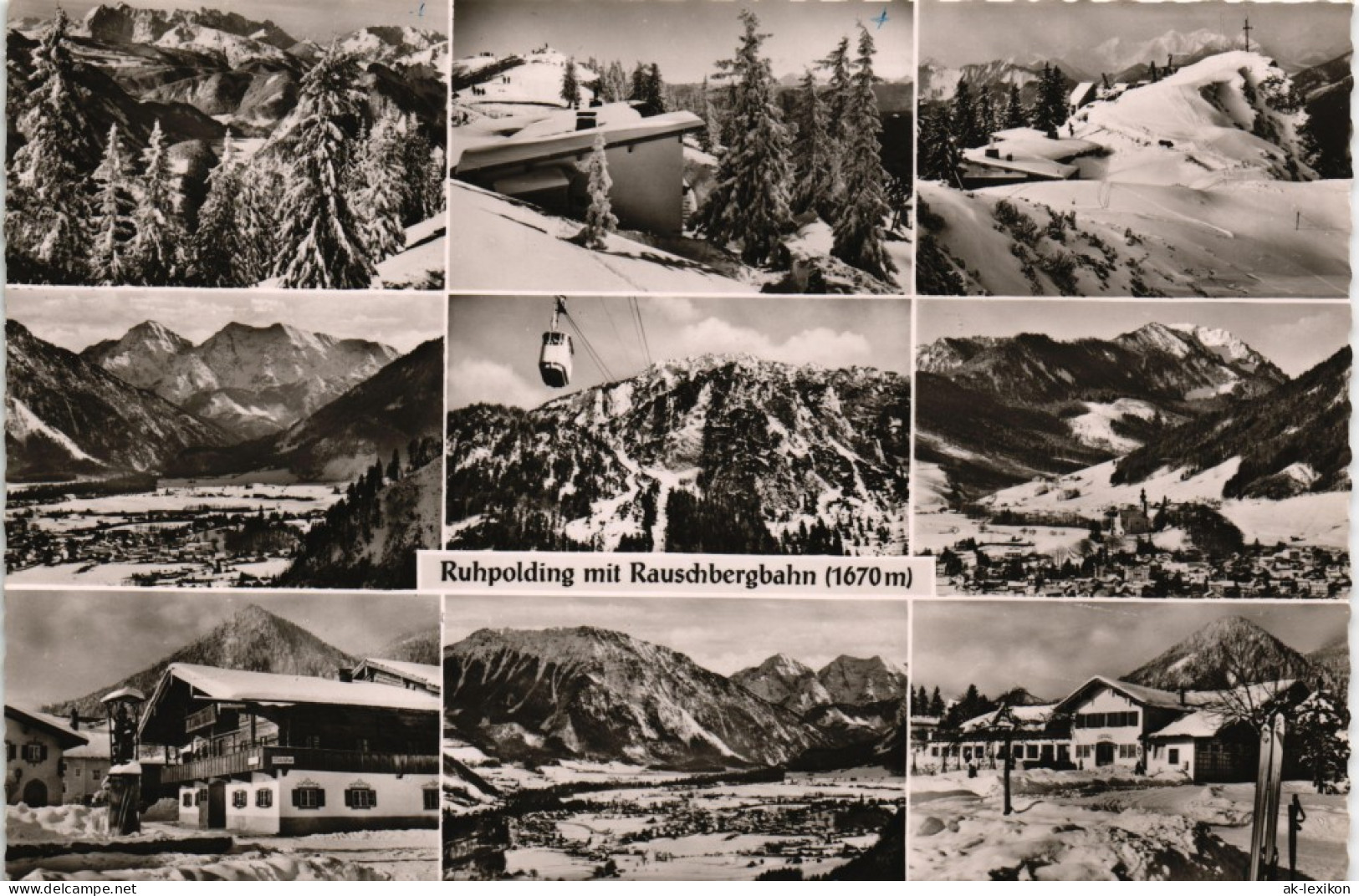 Ruhpolding Umland-Ansichten, Rauschbergbahn, Winter Landschaften 1961 - Ruhpolding