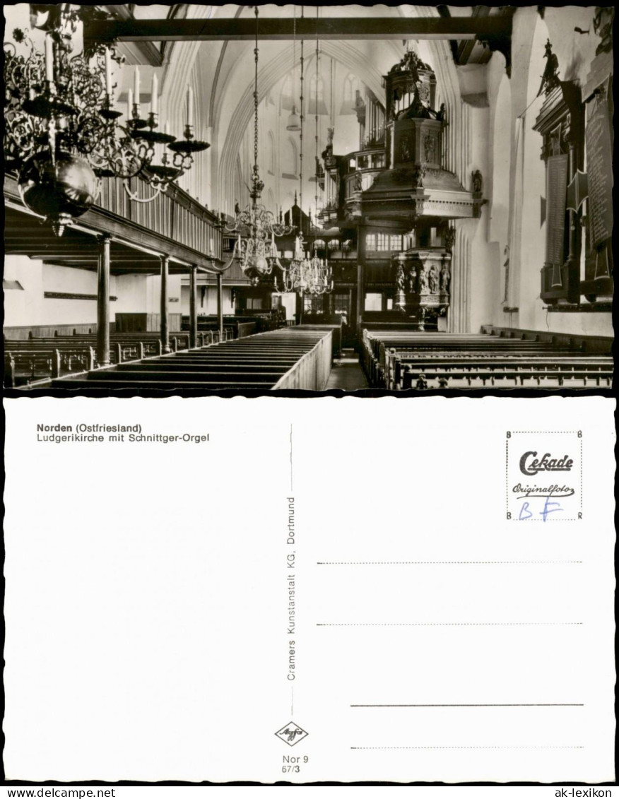 Ansichtskarte Norden Ludgerikirche Mit Schnittger-Orgel 1967 - Norden