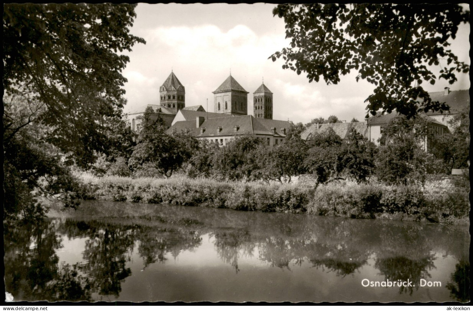 Ansichtskarte Osnabrück Dom St. Peter Von Der Hase Aus Gesehen 1963 - Osnabrück